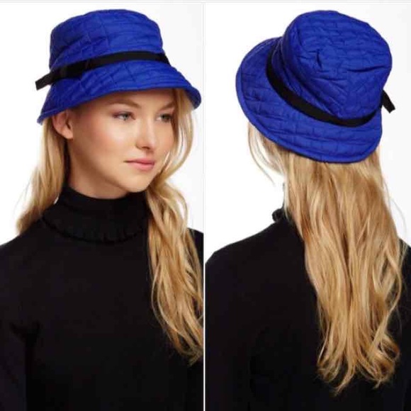 kate spade Accessories Kate Spade Blue Quilted Bucket Hat Poshmark